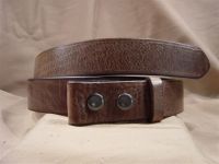 textured chocolate leather belt